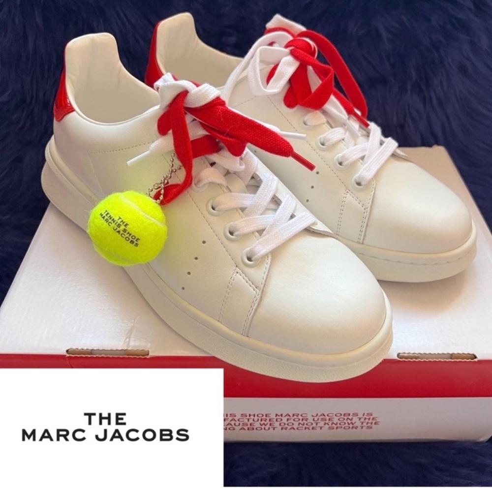 Marc Jacobs tennis shoes White Sneakers with Red Accents